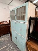 A VINTAGE RETRO KITCHEN CABINET WITH FITTED INTERIOR