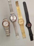 FOUR VARIOUS GENTS WRISTWATCHES TO INCLUDE PULSAR, AVIA, LORUS AND ACCURIST.