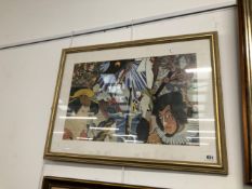 A FRAMED PRINT AFTER UTAGAWA KUNIYOSHI.