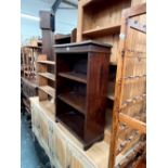 TWO OAK SMALL BOOKCASES, TOGETHER WITH TWO PINE BOOKCASES (4)