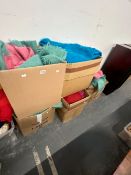 FIVE BOXES OF LUXURY MO HARE, DISTINCTION BY BRONTE MULTI COLOURED THROWS/BLANKETS