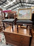 PAIR OF VICTORIAN MAHOGANY DINING CHAIRS (2)