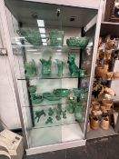 A COLLECTION OF SYLVAC GREEN GLAZED WARES, ANIMALS, JUGS AND PLANTERS
