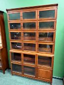 A VINTAGE MAHOGANY SECTIONAL SOLICITORS TYPE STACKING BOOKCASE (COMES IN SIX SECTIONS)