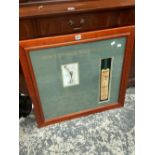 COMMEMORATIVE FRAMED MEMORABILIA THE CRICKETER SIR DONALD BRADMAN A.C