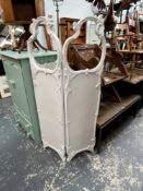 A FRENCH STYLE THREE FOLD DRESSING SCREEN
