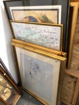 THREE FRAMED PRINTS OF FEMALE FORMS
