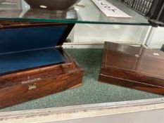 TWO 19th C. ROSEWOOD WRITING SLOPES