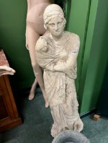 A LARGE VINTAGE PLASTER CLASSICAL FIGURE.