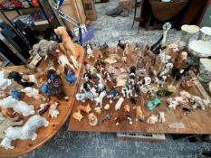 A COLLECTION OF SYLVAC AND OTHER CATS, DOGS, ELEPHANTS AND OTHER ANIMALS