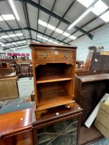 A YEW WOOD DWARF BOOKCASE