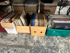 SIX BOXES OF VARIOUS RECORD LPS.