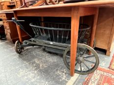 AN ANTIQUE PAINTED CHILD'S WAGON