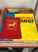 A BOXED GREAT BOOK OF CORGI TOYS 1956-83 TOGETHER WITH A DIE CAST BUS