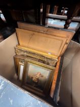 A SMALL COLLECTION OF FRAMED DECORATIVE STILL LIFE PICTURES AND ANTIQUE PRINTS
