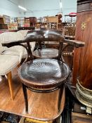 A PAIR OF VINTAGE BENTWOOD ARMCHAIRS (2)