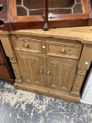 A PINE VICTORIAN STYLE SIDE CABINET
