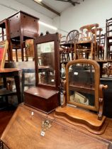 TWO ANTIQUE DRESSER MIRRORS (2)