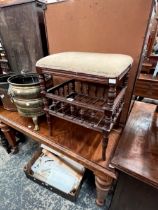 LATE VICTORIAN STOOL/MUSIC STAND