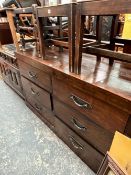 A CONTEMPORARY HARDWOOD SIX DRAWER LARGE CHEST