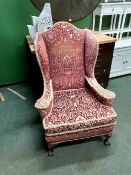 PAIR OF GEORGIAN STYLE WING ARMCHAIRS