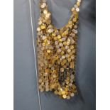 DRESS.A PACO RABANNE KIT DRESS 1997, INCLUDES ORIGINAL TAG, SEQUINS AND LINKS.
