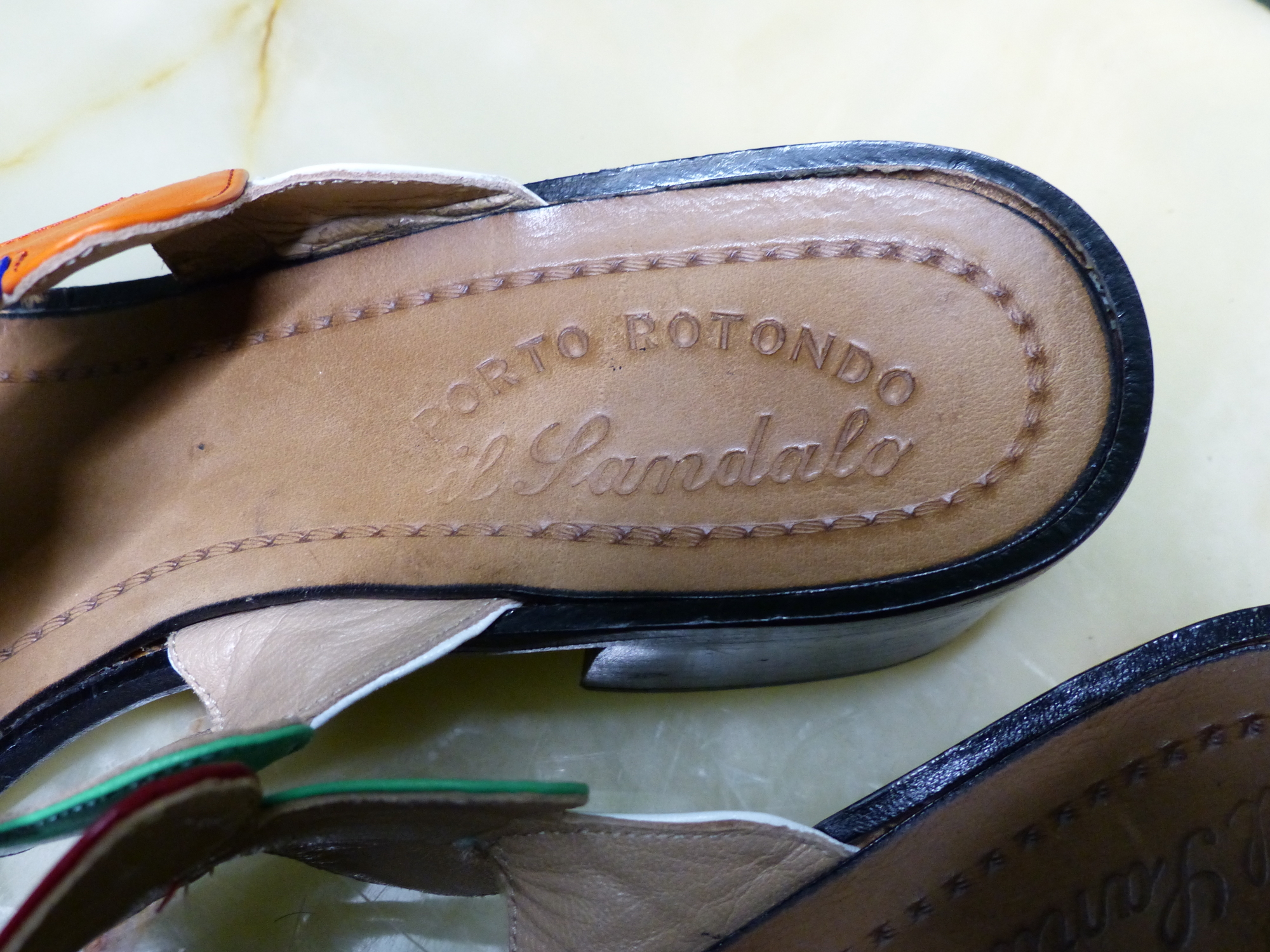 SHOES. PORTO ROTONDO OPEN TOE SANDALS EUR SIZE 40. VICTOR WHITE SANDALS EUR SIZE 40 - Image 5 of 8