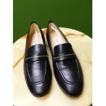 SHOES. L.K BENNETT BLACK CALF LEATHER LOAFERS. EUR SIZE 39.(WITH BOX)