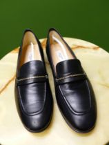 SHOES. L.K BENNETT BLACK CALF LEATHER LOAFERS. EUR SIZE 39.(WITH BOX)