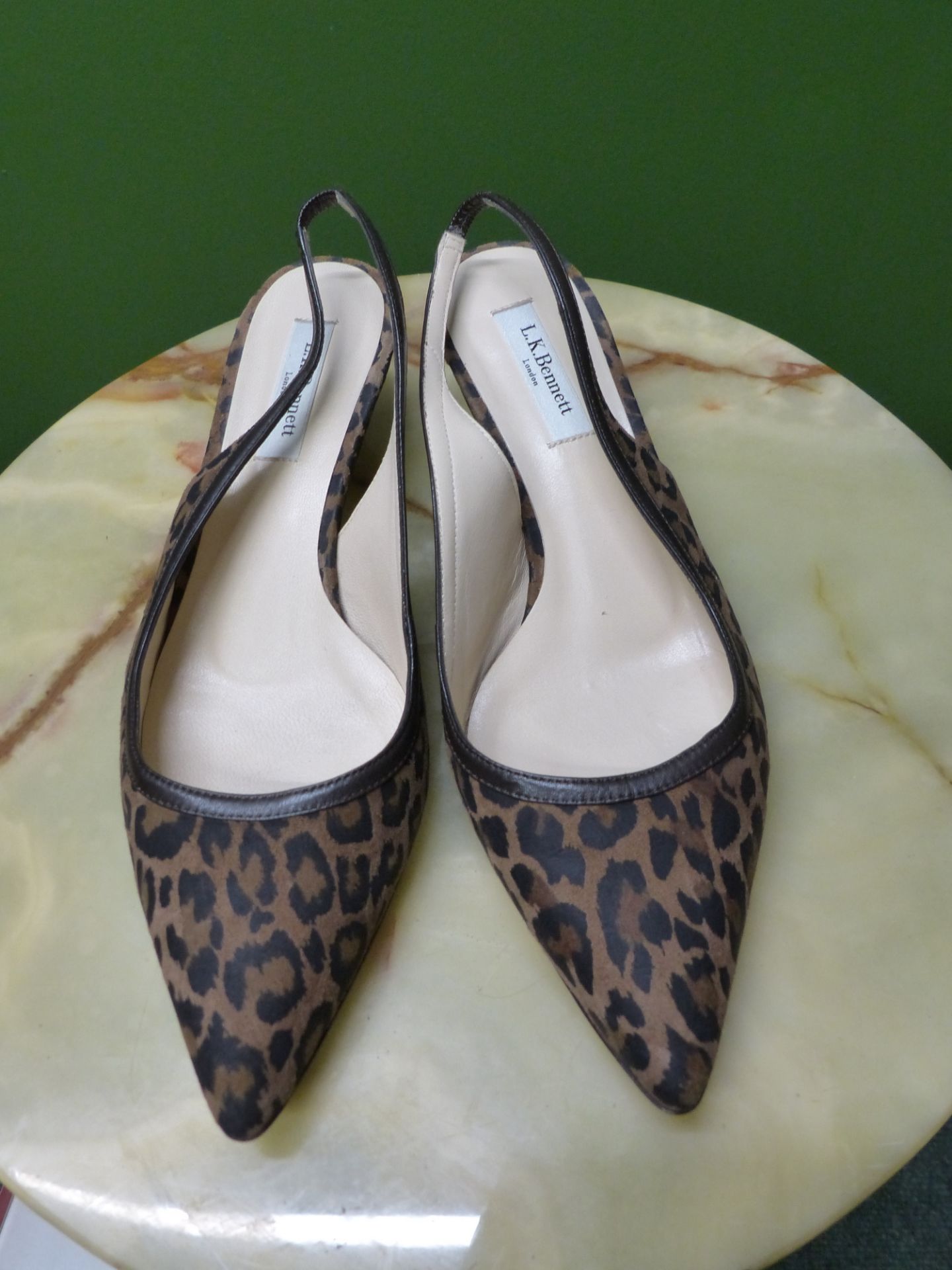 SHOES. L.K BENNETT.LONDON LEOPARD PRINT SUEDE SIZE UK 40 - Image 2 of 5