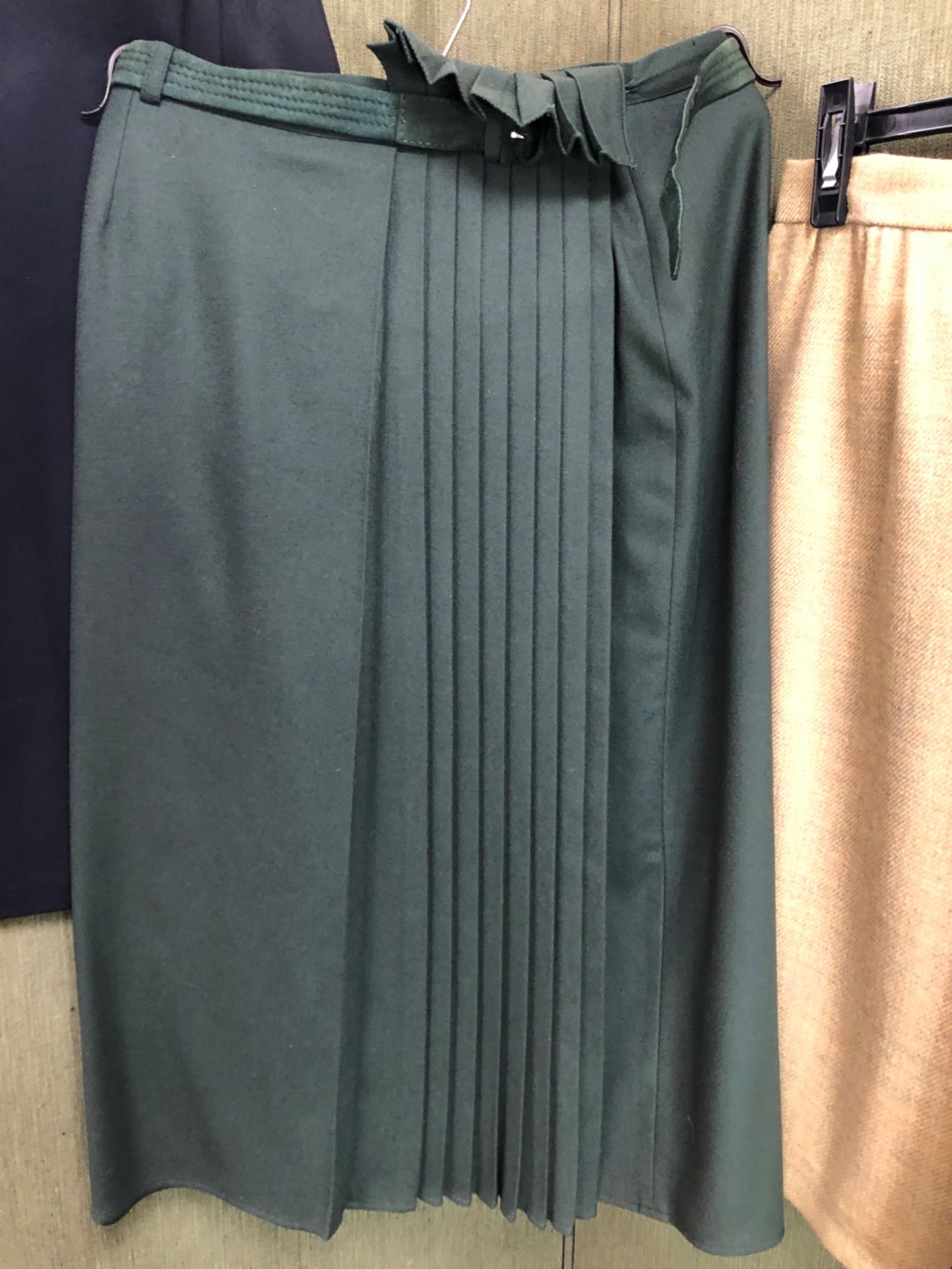 SKIRTS: A GREEN WOOL GIANNI VERSACE SKIRT SIZE 44, A DARK GREY VALENTINO SKIRT SIZE 12, A BLACK JILL - Image 2 of 15