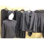 A JAEGER BLACK SHIFT DRESS SIZE SMALL, A TAIFUN COLLECTION JACKET SIZE GB 20, A GIANFRANCO FERRE