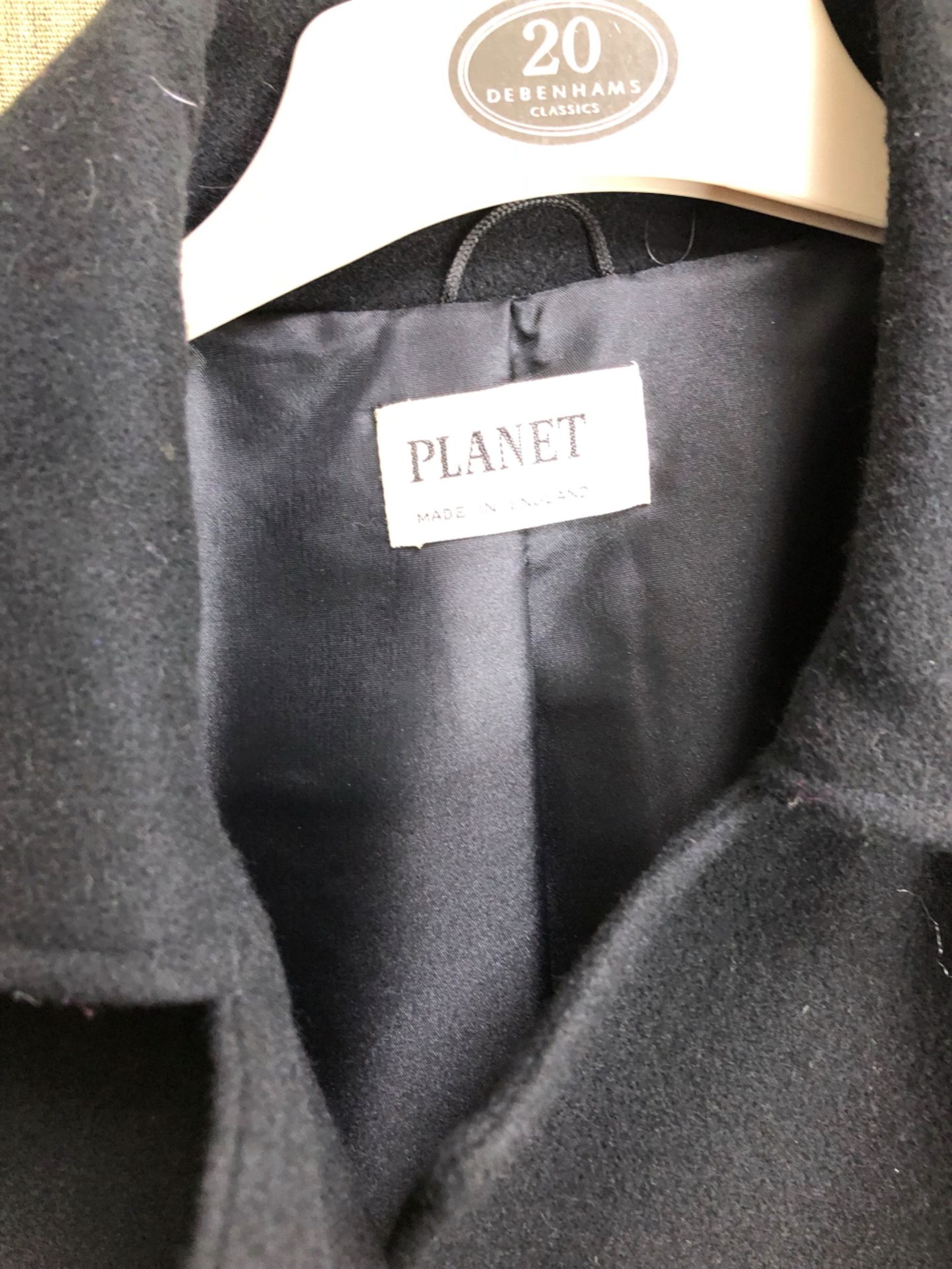 A LADYS WOOL JACKET: BLUE, SIZE 14,TOGETHER WITH A LADYS WOOL JACKET: PLANET, BLACK, ARMPIT TO - Image 7 of 7