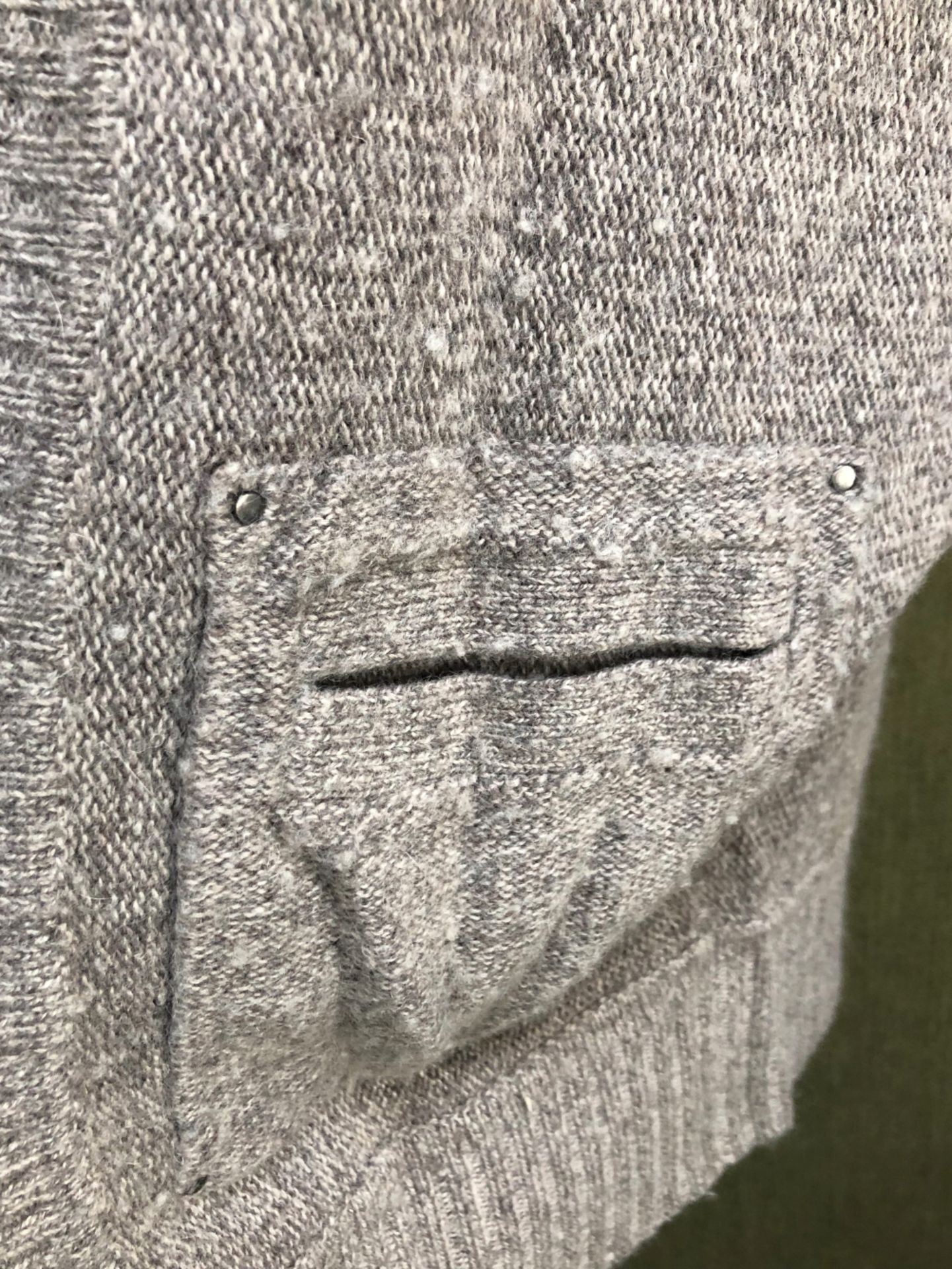 A JOHNSTONS CASHMERE 44" CABLE KNIT CARDIGAN, A KNITTED CARDIGAN WITH NECK TIE, A TSE CASHMERE - Image 9 of 16
