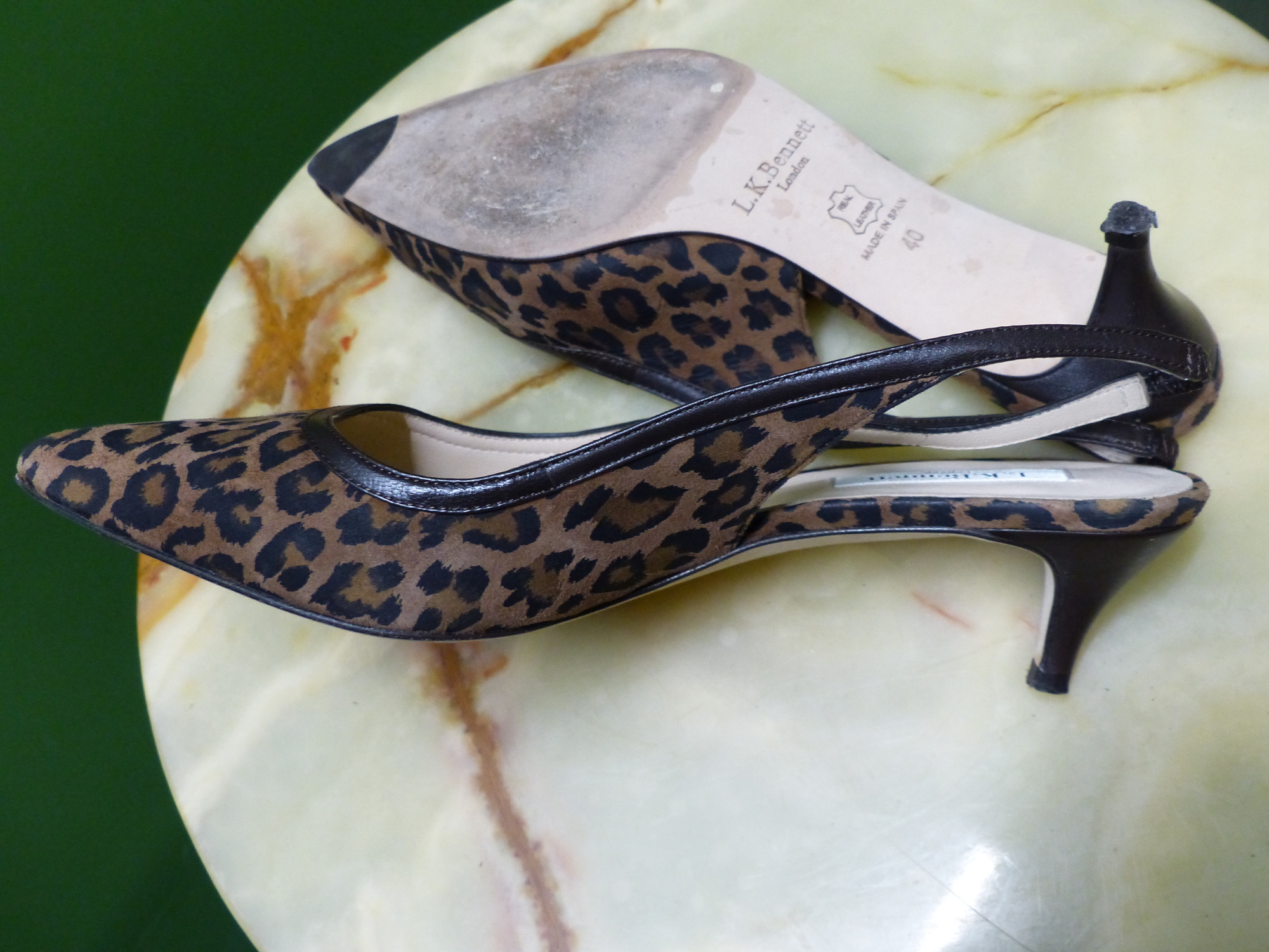 SHOES. L.K BENNETT.LONDON LEOPARD PRINT SUEDE SIZE UK 40 - Image 5 of 5