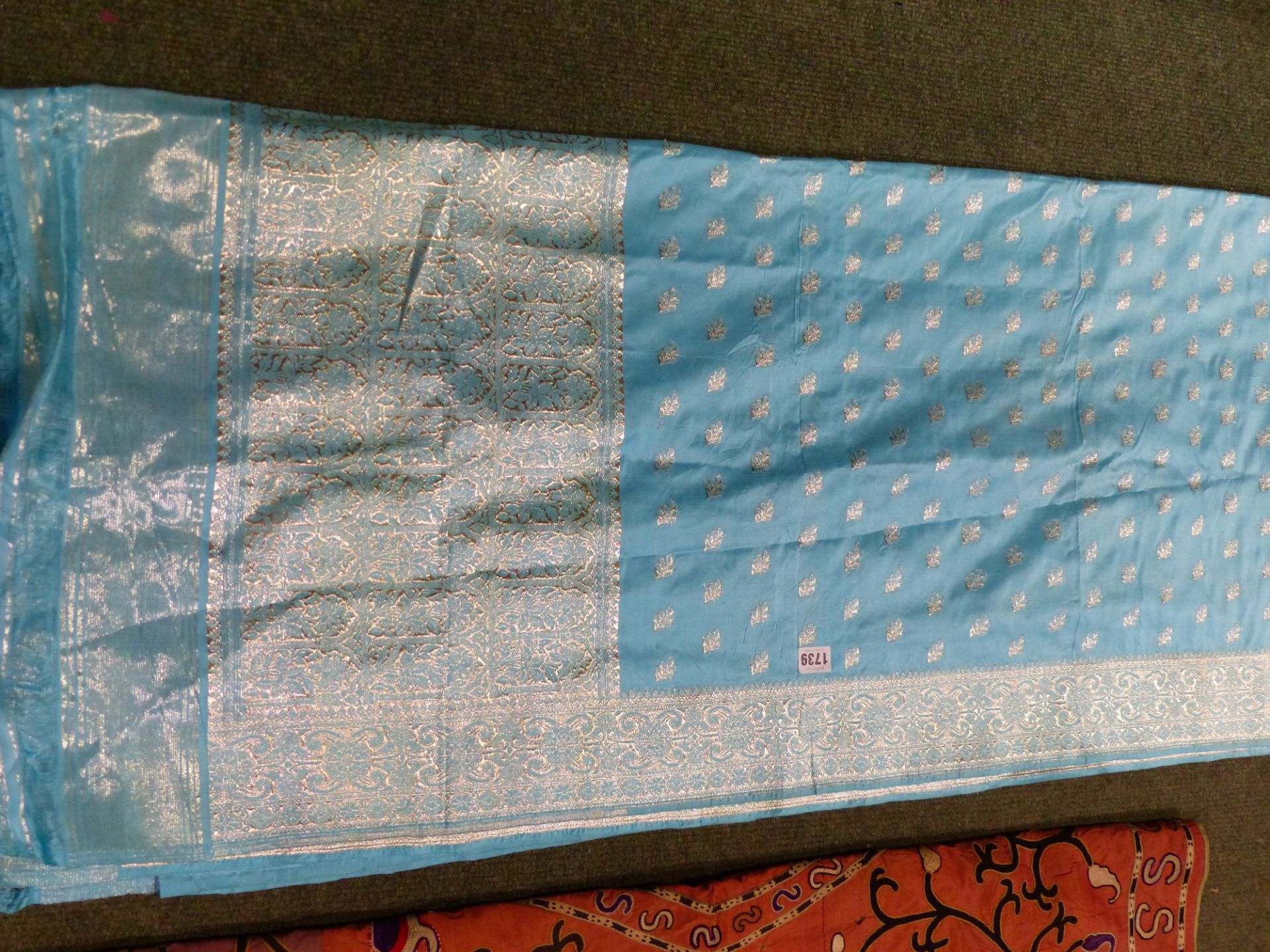 TWO EASTERN PANELS TOGETHER WITH SILK SARI - Image 2 of 14