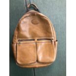 A LARGE BROWN MULBERRY BACKPACK HEIGHT 45cm WIDTH 41cm.