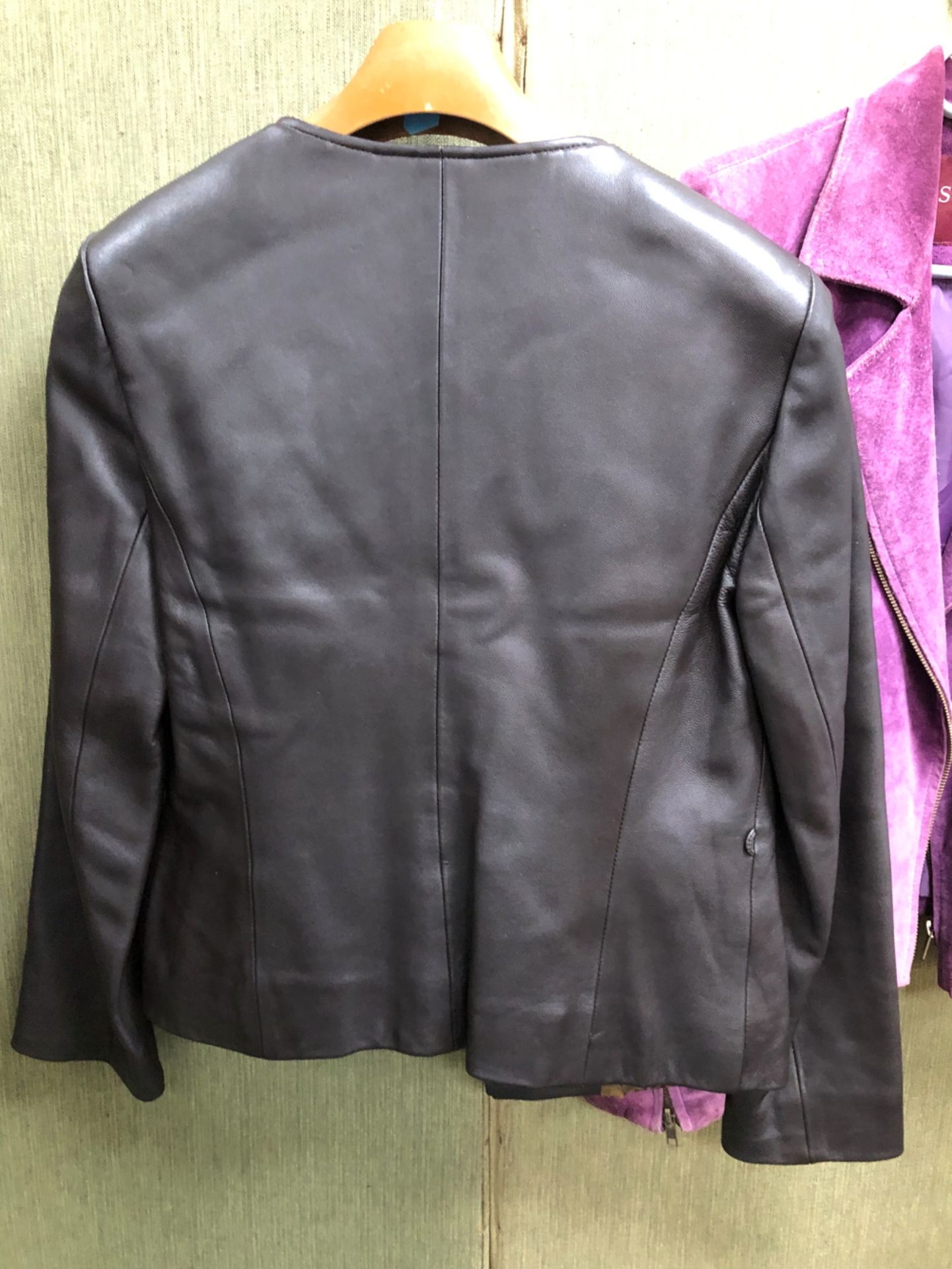 JACKETS. A SECOND SKIN PURPLE SUEDE JACKET SIZE 12, TOGETHER WITH A DARK BROWN COUNTRY CASUALS - Image 9 of 10