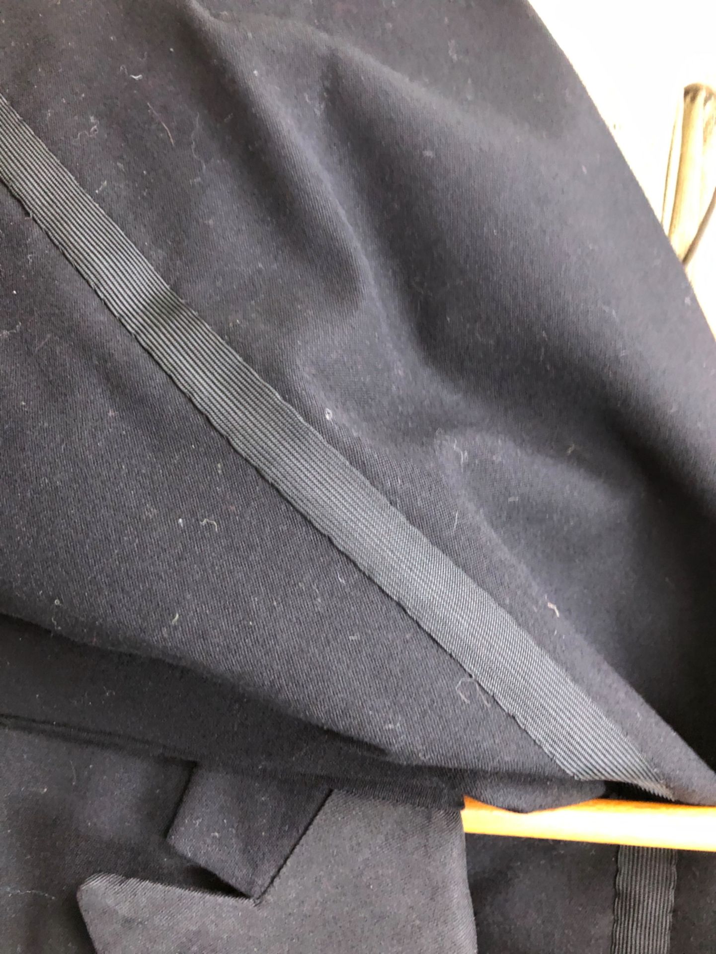 A DOUBLE BREASTED DINNER JACKET: BLACK SILK TRIMMED, CHEST 40, WAIST 40 - Image 2 of 3