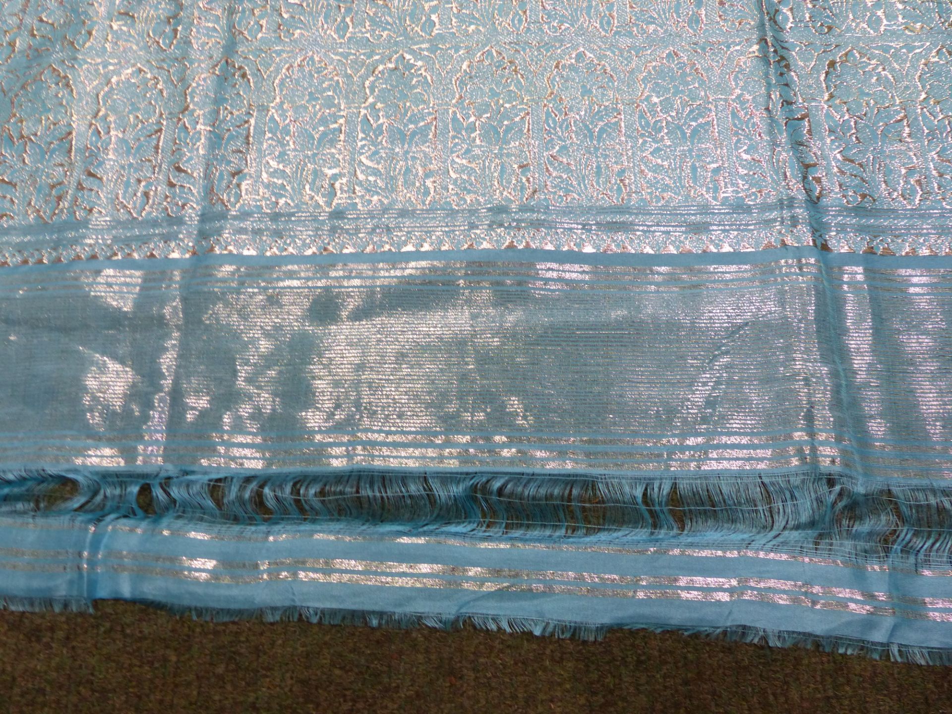 TWO EASTERN PANELS TOGETHER WITH SILK SARI - Image 9 of 14