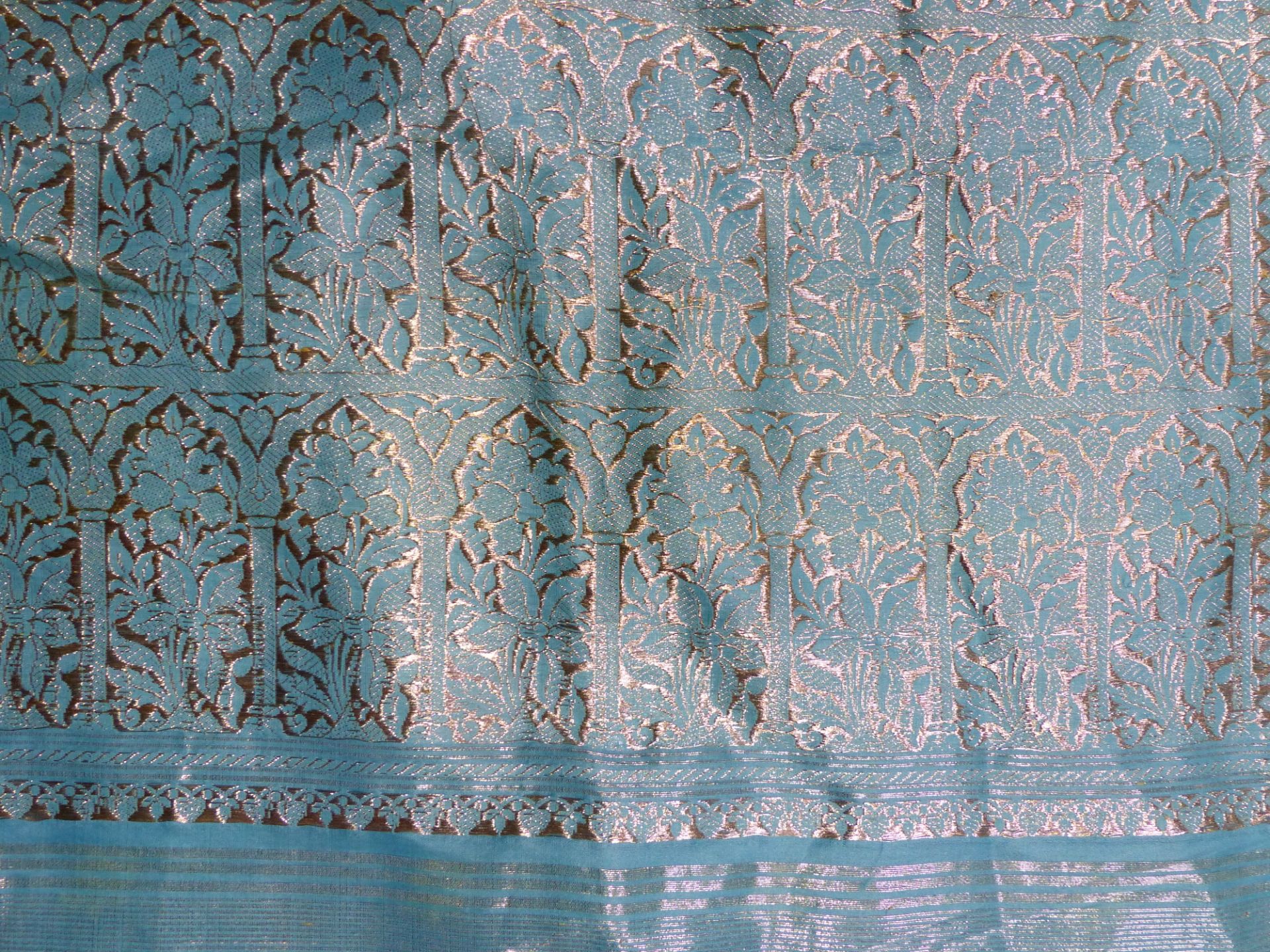 TWO EASTERN PANELS TOGETHER WITH SILK SARI - Image 5 of 14