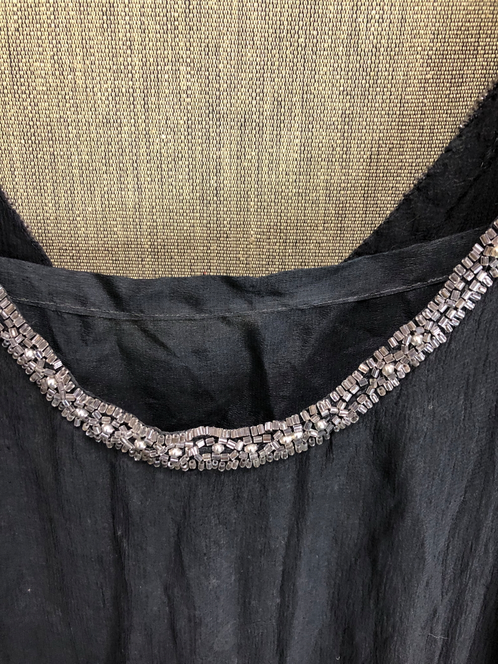 A MID CENTURY FLAPPER DRESS WITH BEADWORK ACCENTS TOGETHER WITH AN ANTIQUE 1920'S JANTZEN BLACK - Image 7 of 22
