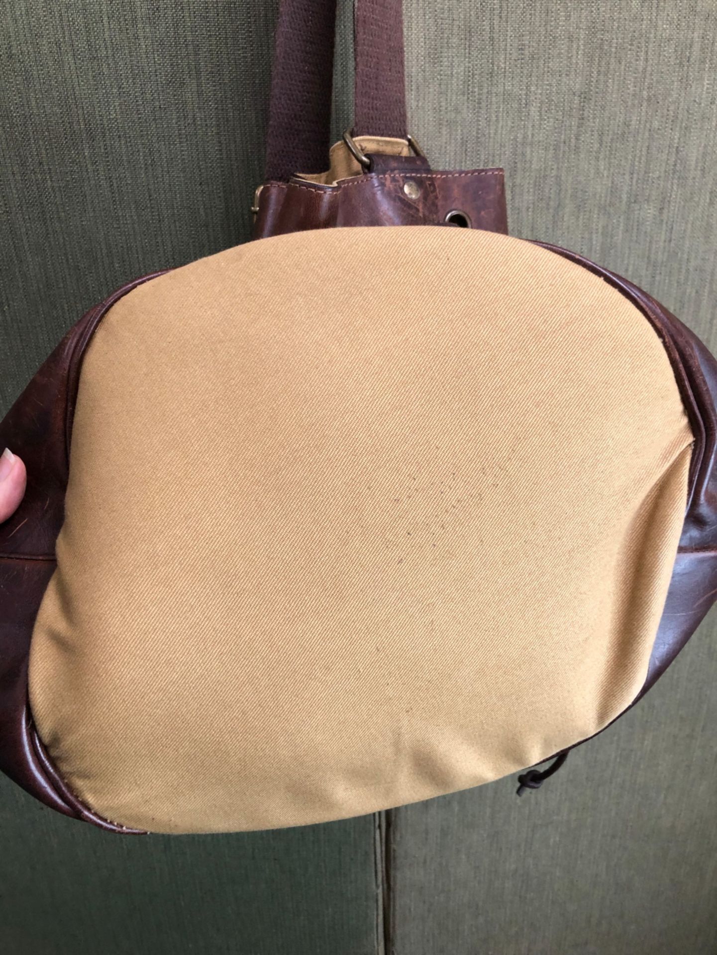 A THOMAS BURBERRY CANVAS BACK PACK. - Image 7 of 8