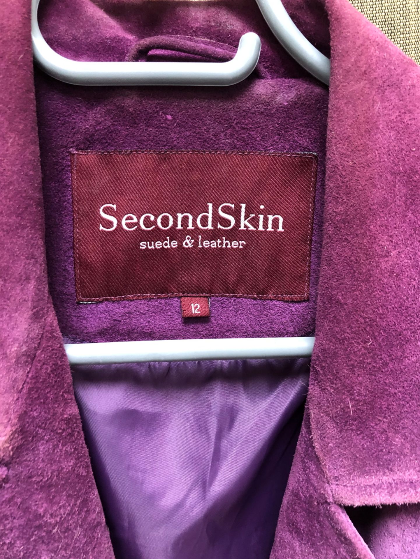 JACKETS. A SECOND SKIN PURPLE SUEDE JACKET SIZE 12, TOGETHER WITH A DARK BROWN COUNTRY CASUALS - Image 7 of 10
