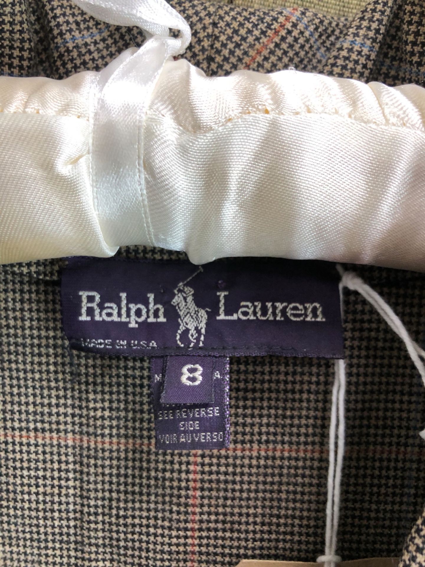 DRESS. EARLY 1980's RALPH LAUREN BELTED WOOL DRESS, US SIZE 8 - Image 2 of 8
