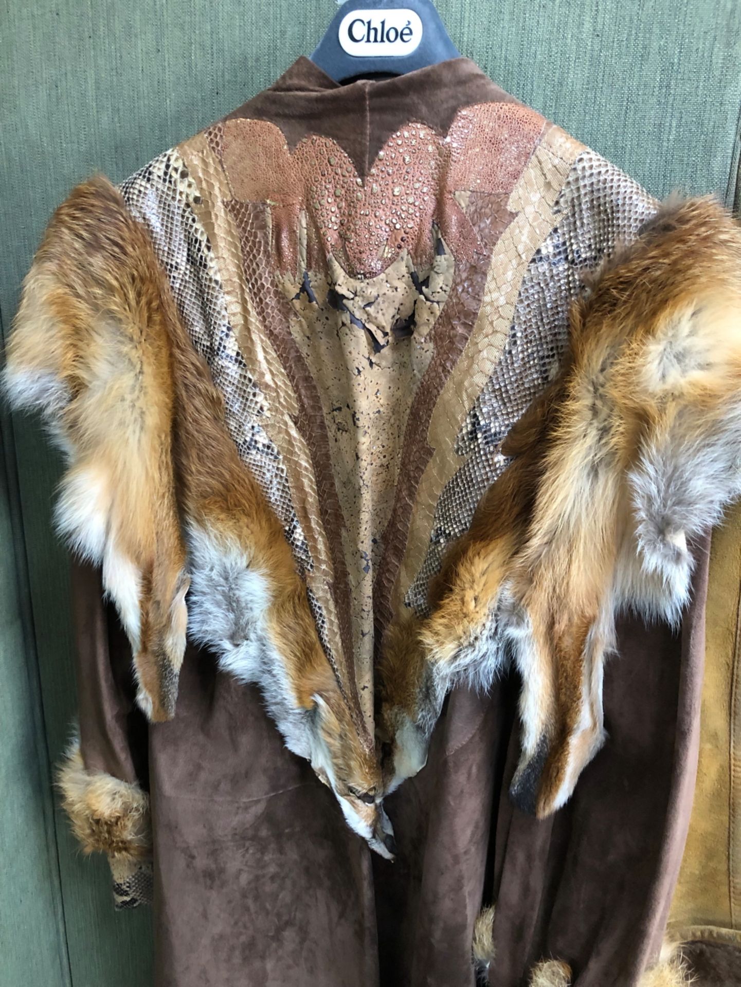JACKETS: STRIWA 3/4 LENGTH FAWN COLOURED SHEEP SKIN JACKET WITH HOOD SIZE STATED EUR 36, TOGETHER - Image 13 of 21