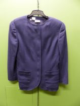 JACKET. VALENTINO BOUTIQUE. NAVY BLUE. LABEL SIZE 12.