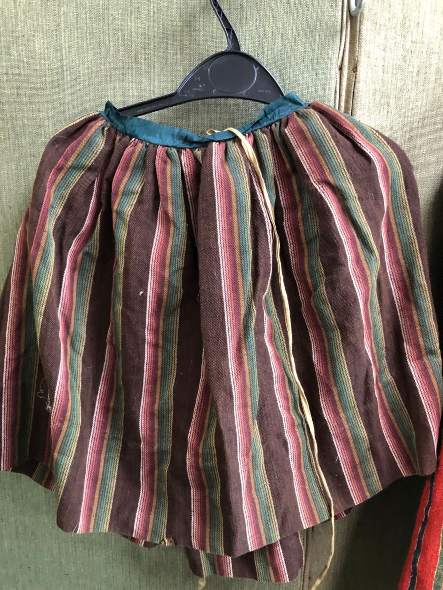 A HEAVY EASTERN LADIES SKIRT AND A SIMILAR DESIGNED CHILDS EXAMPLE, AN EARLY UNDERSKIRT WITH - Image 15 of 20