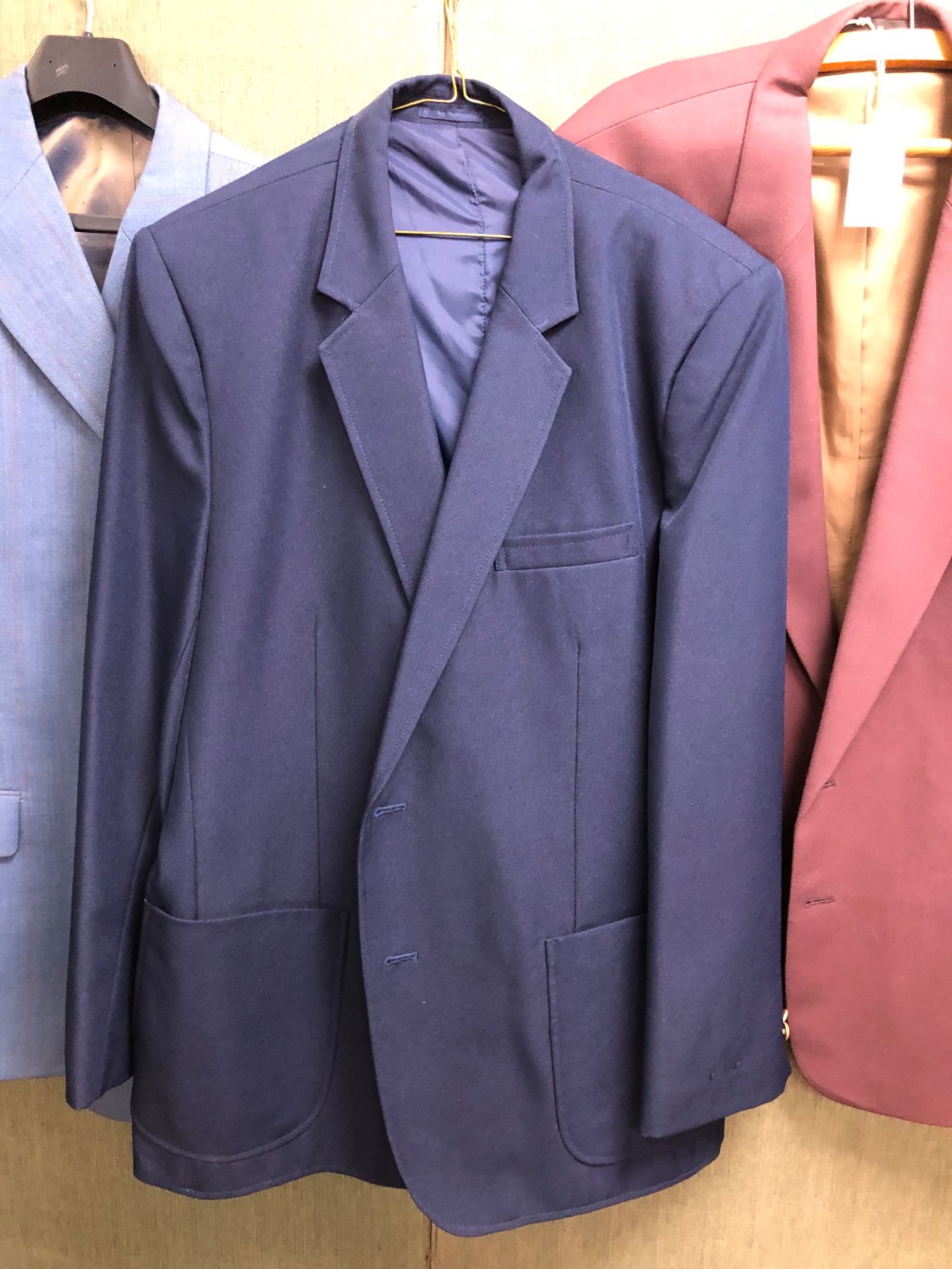 GENTS JACKETS: DEBENHAMS, BROWN WOOL, CHEST 42", A DIGEL, PALE BLUE WOOL WITH SUBTLE BROWN CHECK, - Image 2 of 9