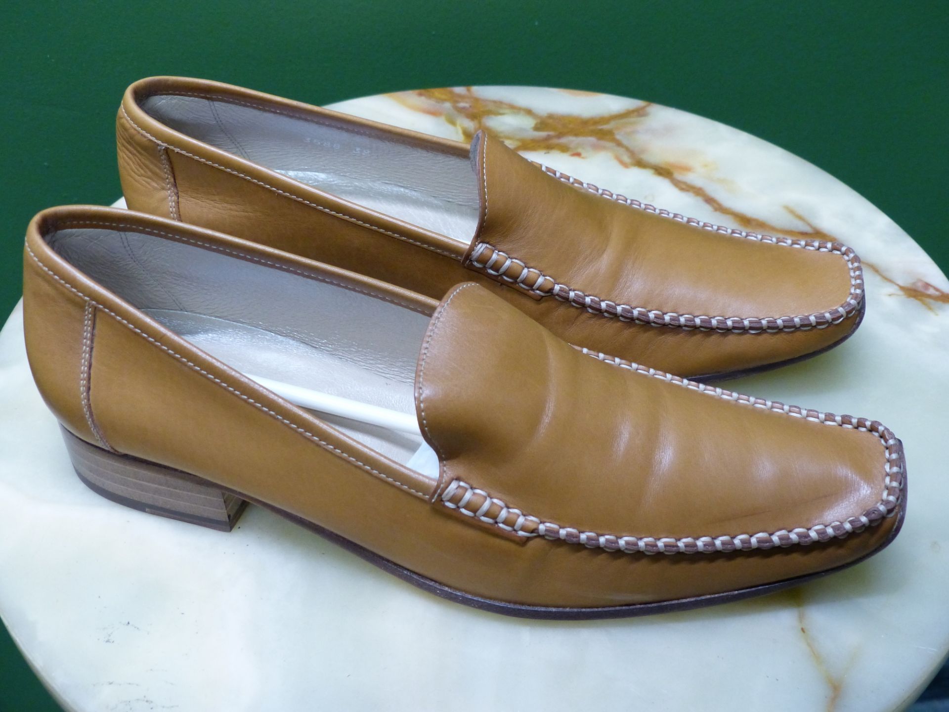 SHOES. TOLO PUERTOBANUS SPANISH TAN LEATHER MULES SIZE EUR 39.